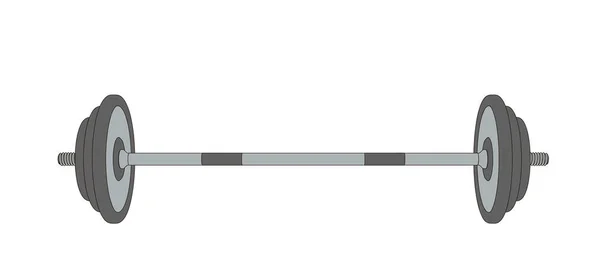 Barbell Isolated White Background Vector Outline Illustration — Stock Vector