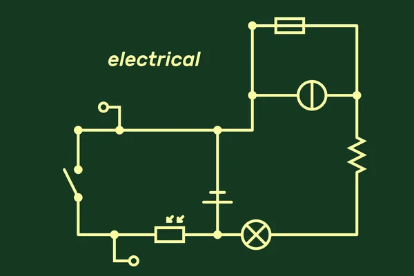 Electronic Circuit Scheme Technology Concept Vector Illustration — Stock Vector