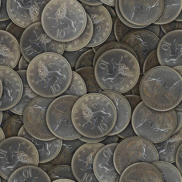 Hintergrund Der Münzen Pence Nahtloses Muster — Stockfoto