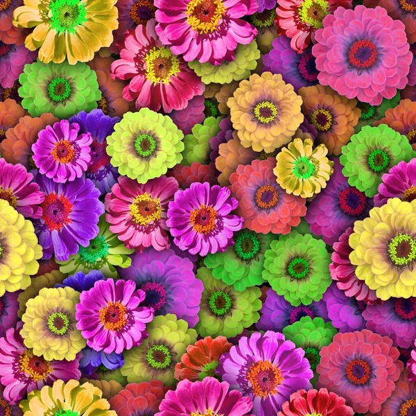 Sfondo Colorato Con Fiori Diversi Modello Senza Cuciture — Foto Stock