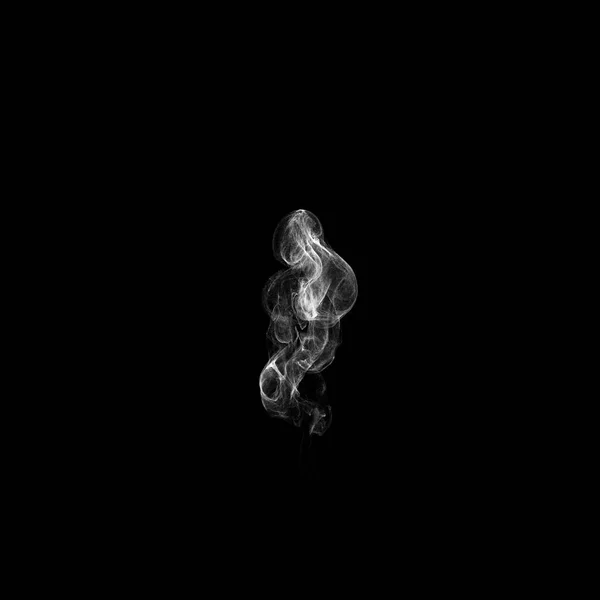 Черный Дым Изолированный Белом Фоне Рендеринг — стоковое фото