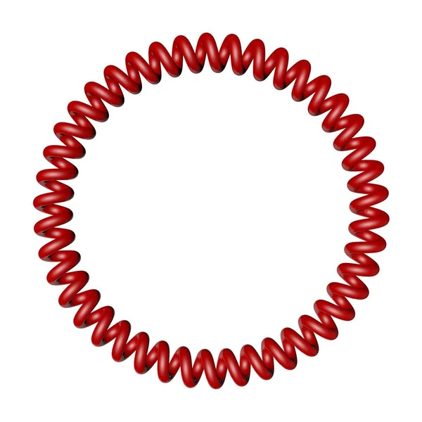 Anillo Cable Telefónico Espiral Aislado Sobre Fondo Blanco Ilustración Representación — Foto de Stock
