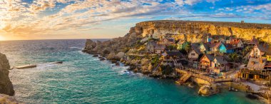 Il-Mellieha, Malta-ünlü Temel Reis görünümünü panoramik manzarası