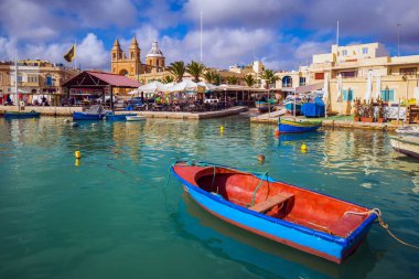 Mosta kubbe Mosta, Malta panoramik iç vurdu. Kilise, varsayım, Avrupa'nın üçüncü büyük kilise Rotunda Mosta bilinen Meryem