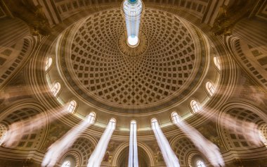 Mosta kubbe Mosta, Malta panoramik iç vurdu. Kilise, varsayım, Avrupa'nın üçüncü büyük kilise Rotunda Mosta bilinen Meryem