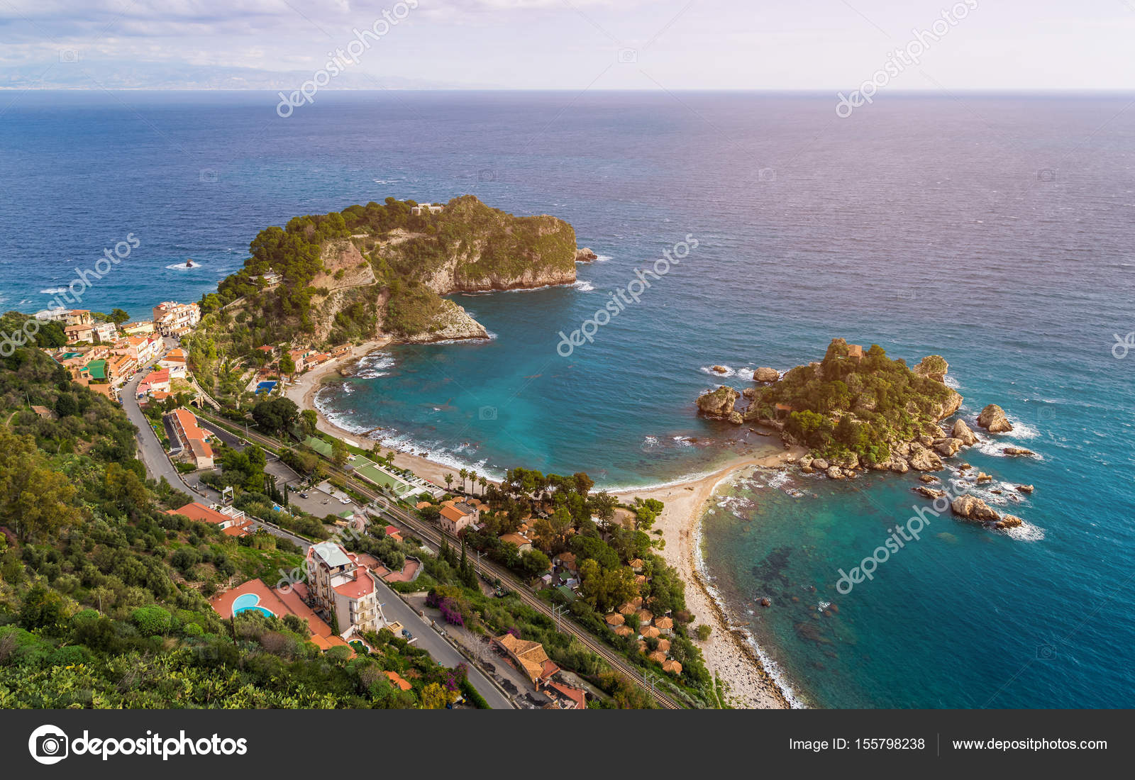 Taormina Sicilia Bella Vista Panoramica Di Mazzarò E