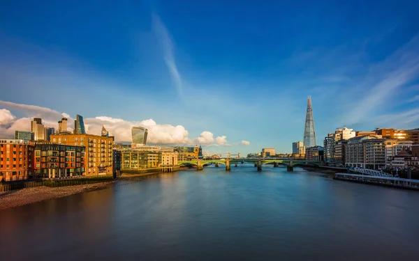Лондон Англия Потрясающий Вид Центр Лондона Небоскребами Района Бэнк Реки — стоковое фото