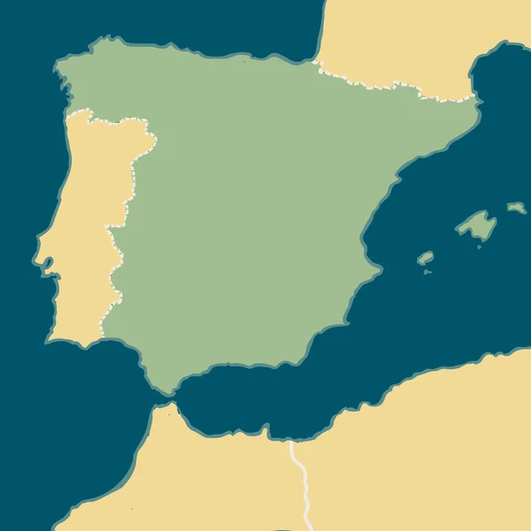 Cartoon mapa de Espanha — Vetor de Stock