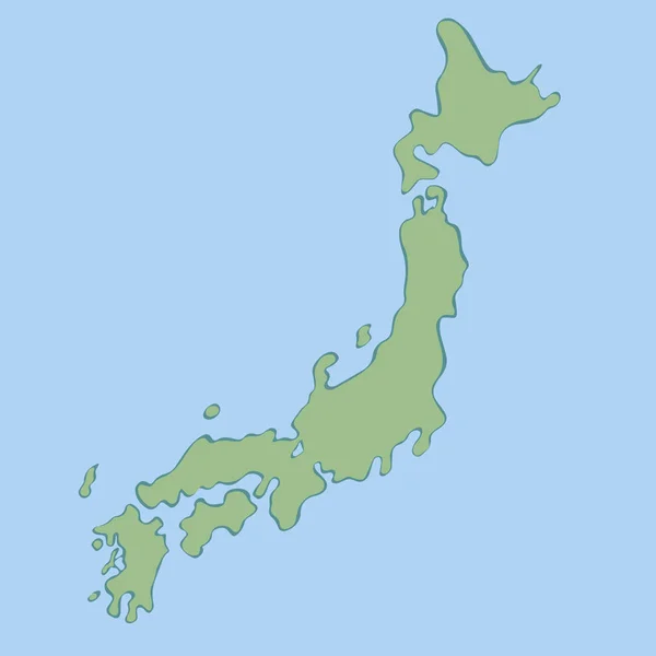 Mapa Vetorial Japão — Vetor de Stock