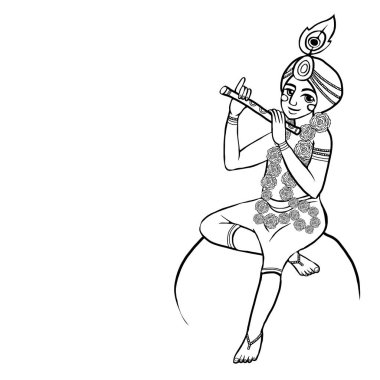 Krishna Janmashtami background in vector clipart