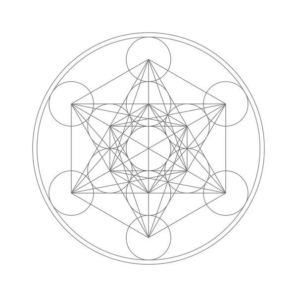 Métatrons Symbole Graphique Cube — Image vectorielle