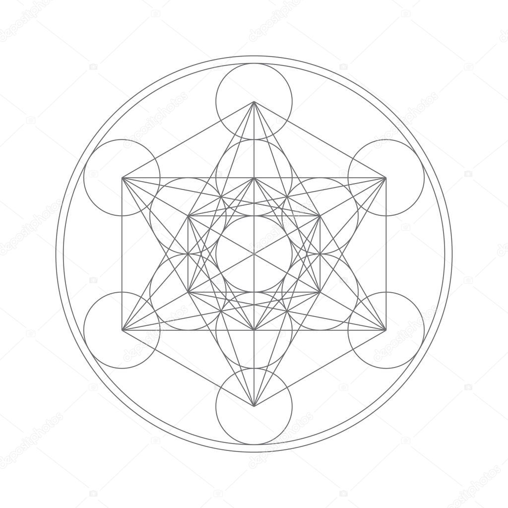 Metatrons Cube  graphic symbol