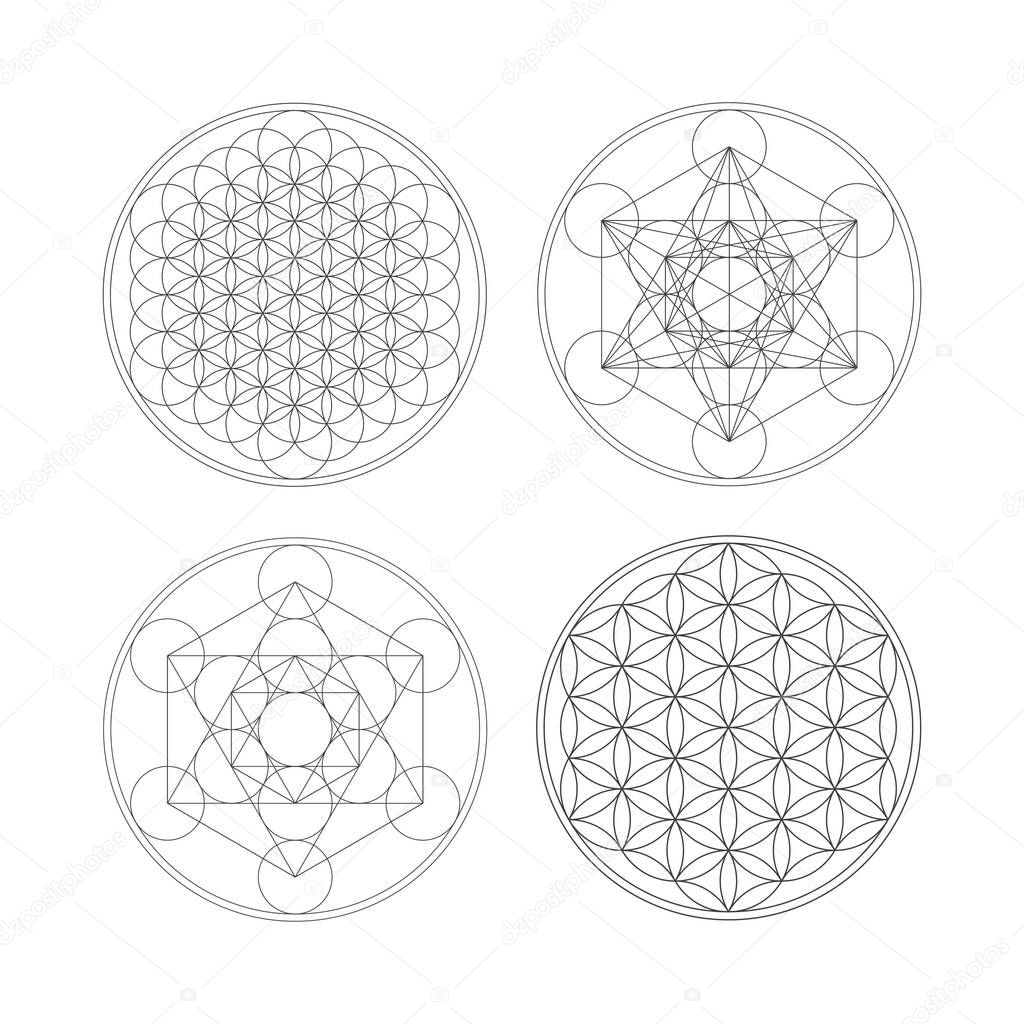 Metatrons Cube and Flower of life