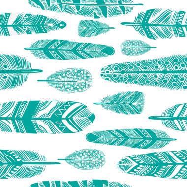 Çizgi film tüyler seamless modeli.