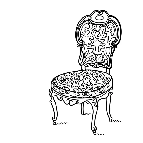 卡通矢量复古椅 — 图库矢量图片