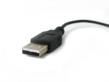 Siyah standart beyaz izole kablosu Usb çıkışı