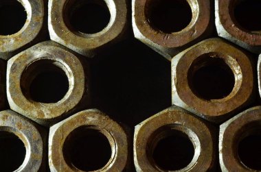 Paslı fındık yığını closeup