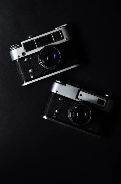 Old vintage photocameras — Stock Photo, Image