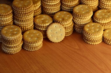 Klasik yuvarlak tuzlu kraker