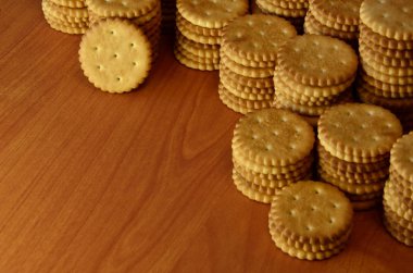 Klasik yuvarlak tuzlu kraker