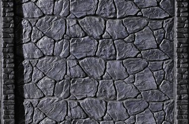 Taş doku - özelliği bina çit. Kabartma ve doku gibi taştan bir duvar ile beton çit dokusuna.