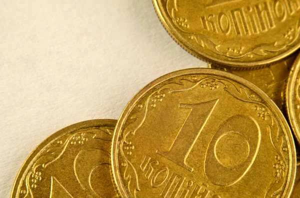 Макро украинских монет — стоковое фото