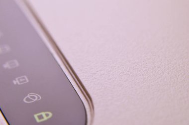 Internet yönlendiricisi Led closeup gösteren bağlantı durumu ışıklar. Yayan diyot üzerindeki beyaz plastik Internet Kablosuz kablo modem kablosuz