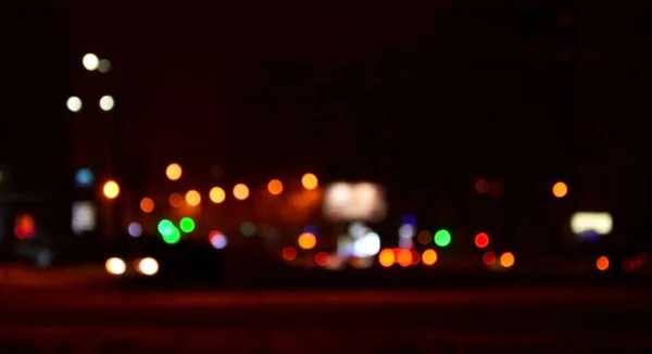 Wazig landschap van nacht stad — Stockfoto