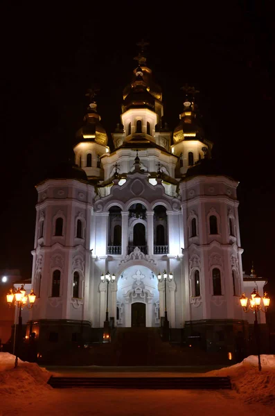 Iglesia Santa Mirra Portadores Corriente Espejo Kharkiv Ucrania Foto Detallada — Foto de Stock