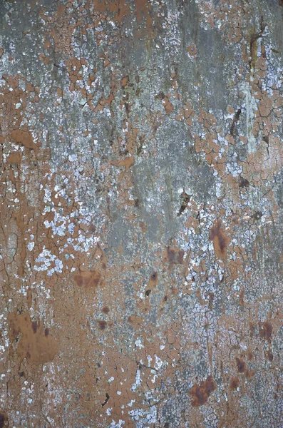 Ржавая Металлическая Текстура Царапинами Поверхности Старая Покрашенная Металлическая Стена Шелухой — стоковое фото
