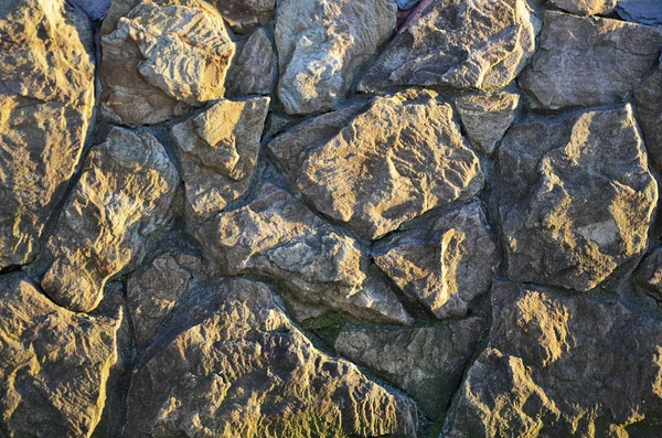 Nahaufnahme Einer Textur Aus Steinmauern — Stockfoto