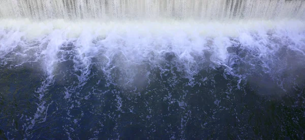 Barrage Pour Réguler Niveau Eau Dans Rivière Eau Tombante Monochrome — Photo