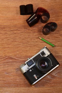 Eski fotoğraf ekipmanı ile natürmort