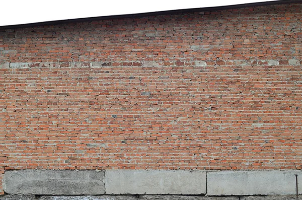 Çeşitli Eski Kirli Tuğla Kırmızı Duvar Dokusu Yıpranmış Tuğla Farklı — Stok fotoğraf