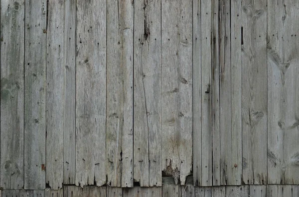 풍화된 수직으로 널빤지로 나무판자 울타리 — 스톡 사진