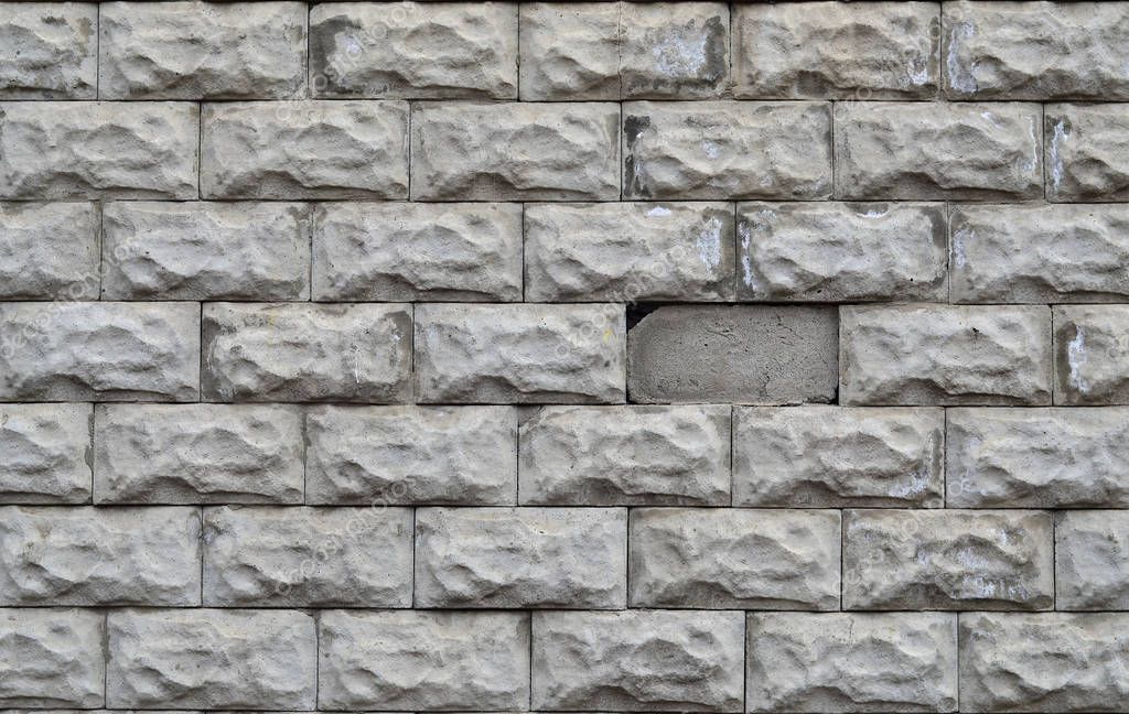 Concrete block patterns | Grey concrete block wall texture with cracked