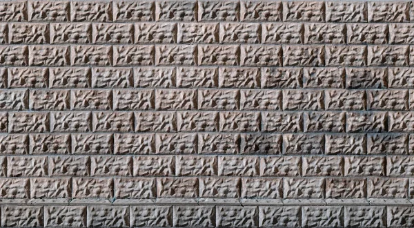 Textura de pared de bloque de hormigón gris con superficie agrietada — Foto de Stock