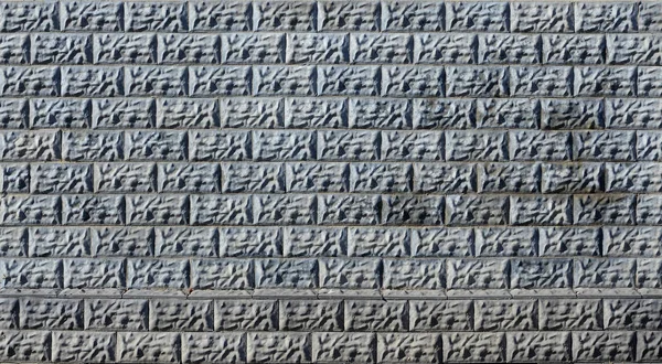 灰色的混凝土砌块墙体纹理与裂纹表面 — 图库照片