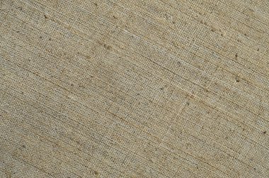 Bir gri tuval eski yapılmış ve kaba çuval bezi doku. Üstten Görünüm