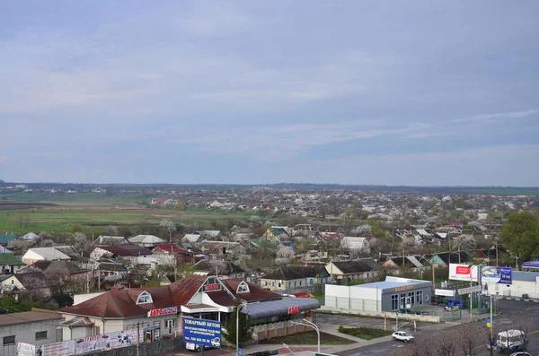 Pavlograd Ucrania Abril 2017 Vista Desde Lejos Alguna Parte Ciudad — Foto de Stock
