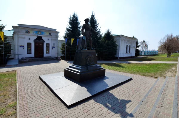 Poltava Ucraina Aprile 2017 Statua Dello Zar Russo Pietro Grande — Foto Stock