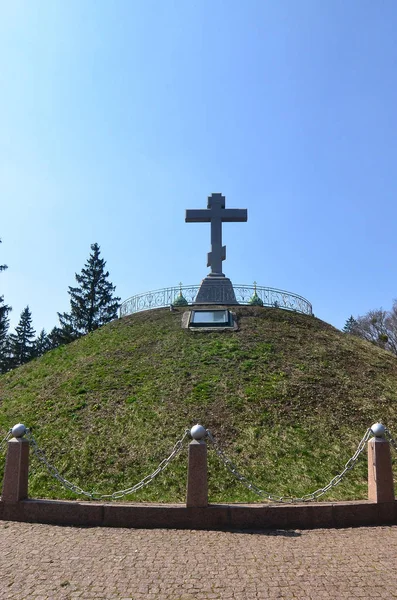 Połtawa Ukraina Kwietnia 2017 Miejsce Pochówku Bojowników Wojsk Rosyjskich Państwa — Zdjęcie stockowe