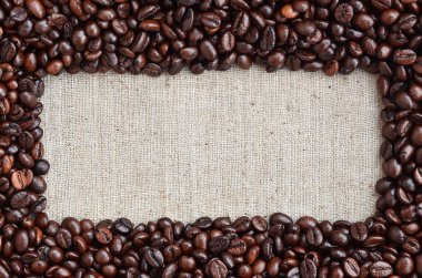 Bir gri tuval eski yapılmış ve coff ile kaba çuval bezi doku