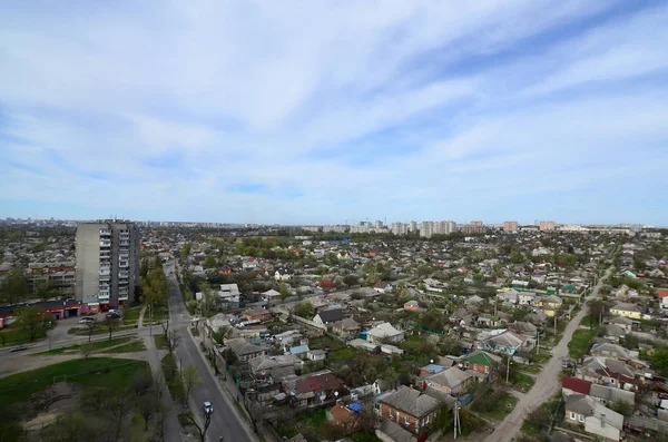 Landscape Industrial District Kharkov City Bird Eye View Lot Houses — Stock Photo, Image