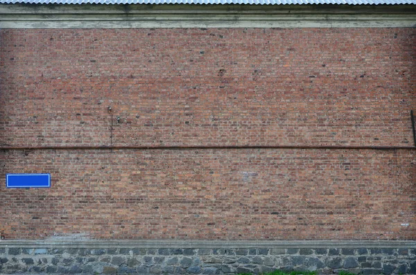 Karanlık Duvardan Bir Eski Çeşitliliği Kirli Tuğla Dokusu Yıpranmış Tuğla — Stok fotoğraf