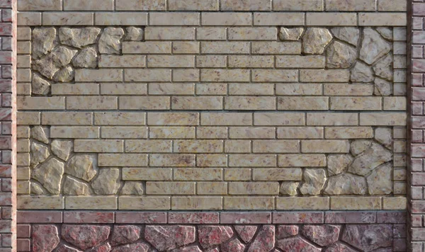 Текстура современного бетонного забора в виде аккуратного кирпича — стоковое фото