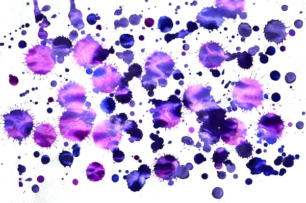 カラフルなブルー バイオレット ピンク水彩画の背景壁紙。A — ストック写真