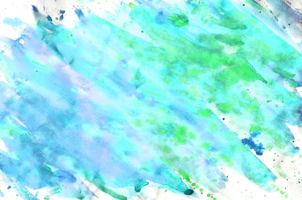 Colorful blue green turquoise watercolor background for wallpape — Stock Photo, Image