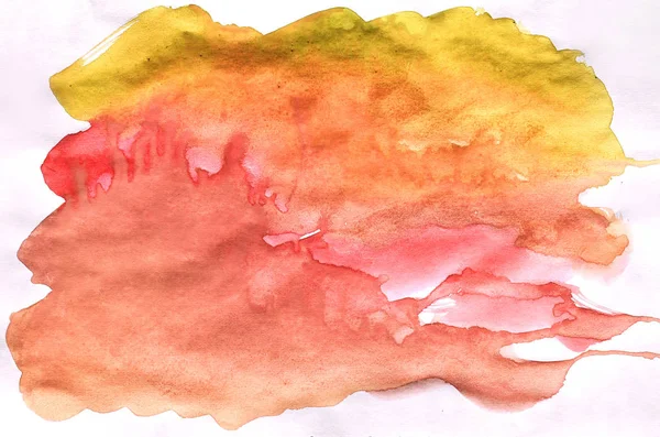 Colorful yellow orange and red watercolor background for wallpap — Stock Photo, Image