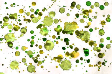 Renkli yeşil ve sarı suluboya arka plan duvar kağıdı için. A